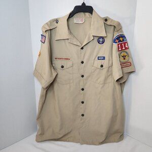 Vintage Boy Scouts Of America Assistant Scoutmaster Uniform Shirt XL